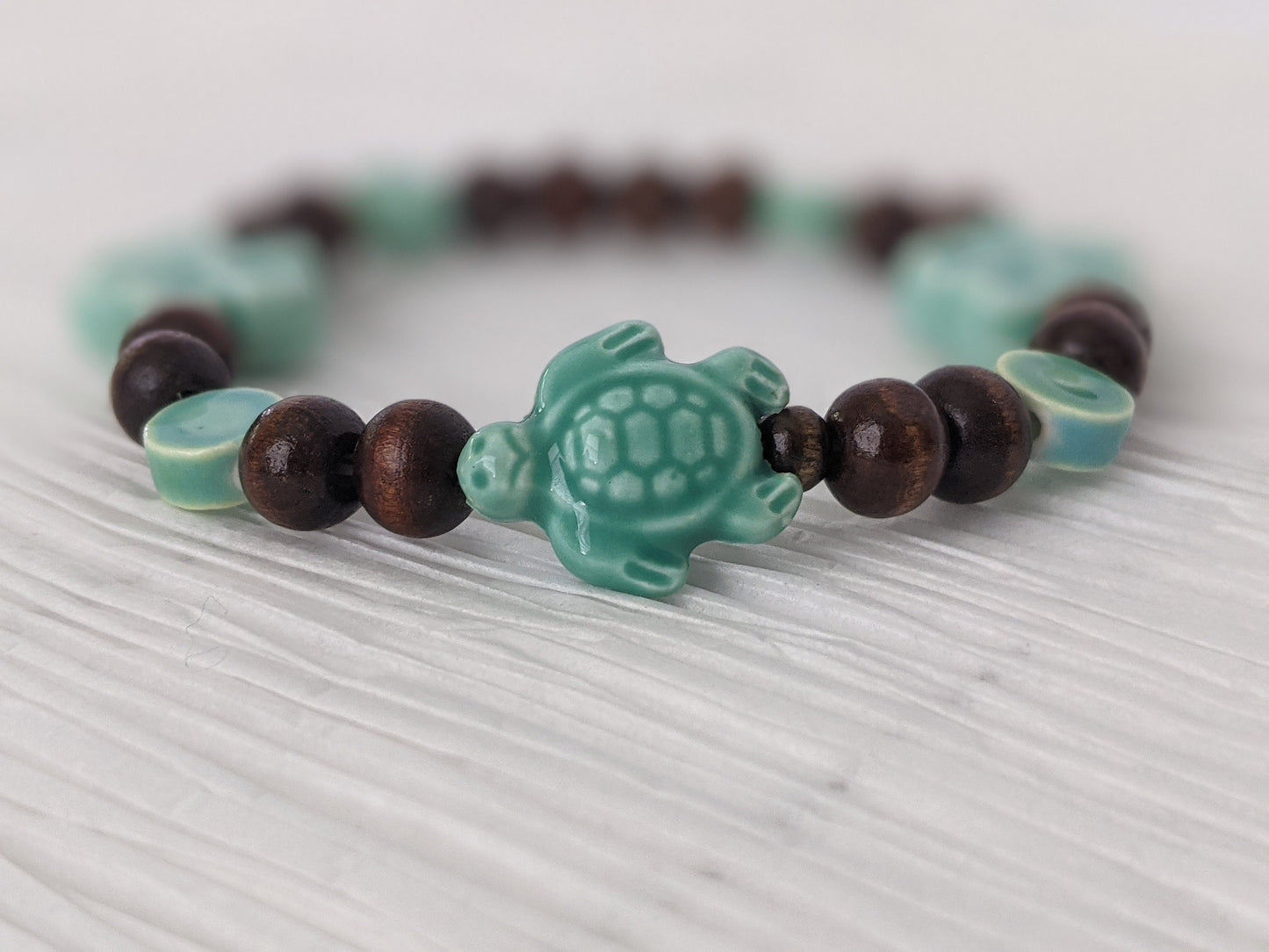 Sea Turtle Bracelet Turquoise | All natural wood + turquoise Sea Turtle bracelet | Sea Turtle Bracelet | Turquoise Sea Turtle Bracelet