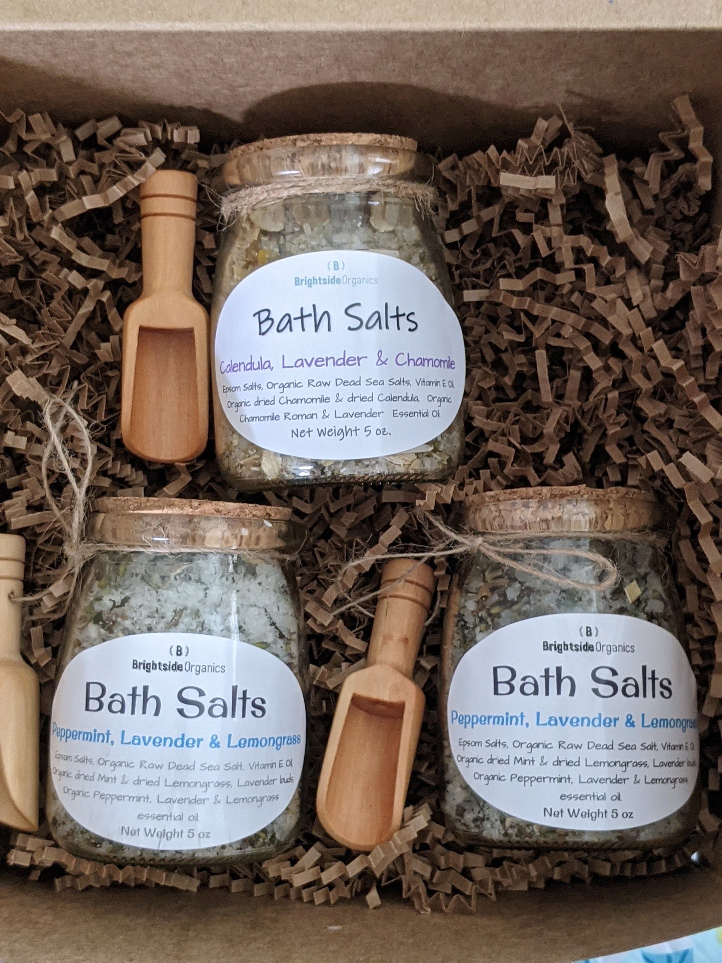 Organic Bath Salt Set with Herbs | Healing Bath Salt with herbs | Relaxing Bath Salts Gift Set | Detox Bath Salts | Healing Bath Salts