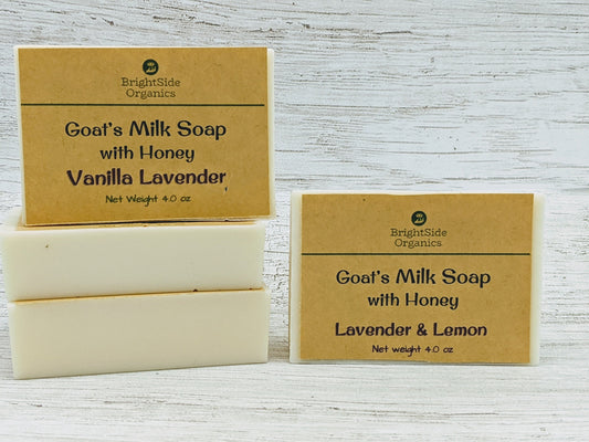 Handmade Soap Bar with Goats Milk & Honey | Organic Goats Milk Soap with Raw Honey | All Natural Soap \ select your scent