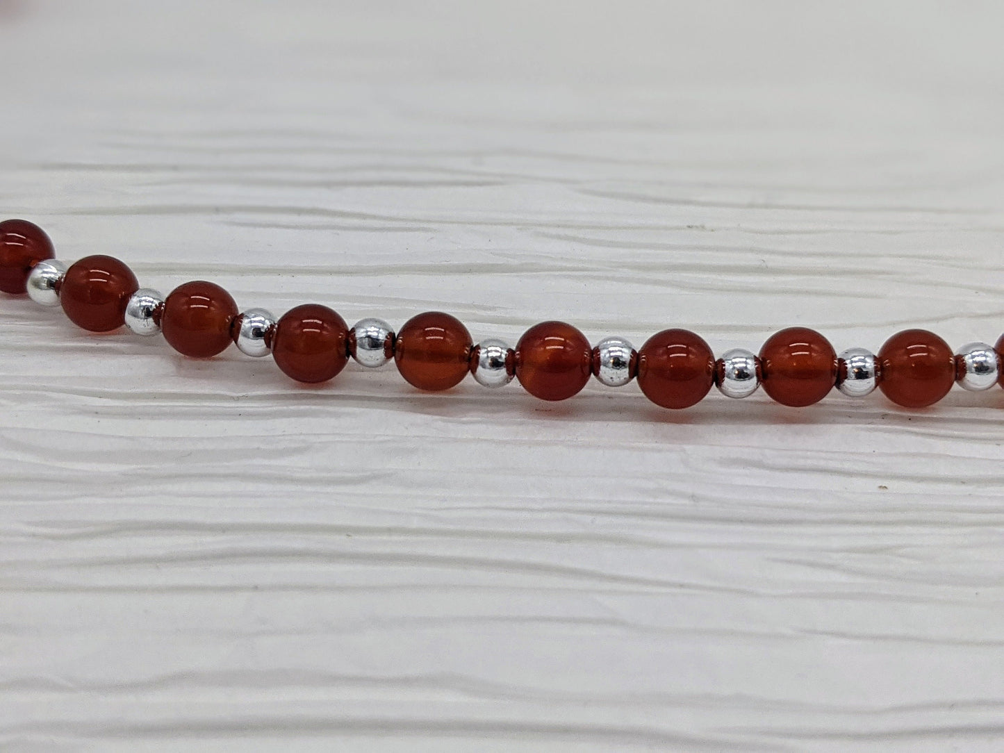 Carnelian Beaded Necklace | Carnelian Choker with Red and Orange Beads | Ethnic Healing Jewelry | Stone Necklace for her