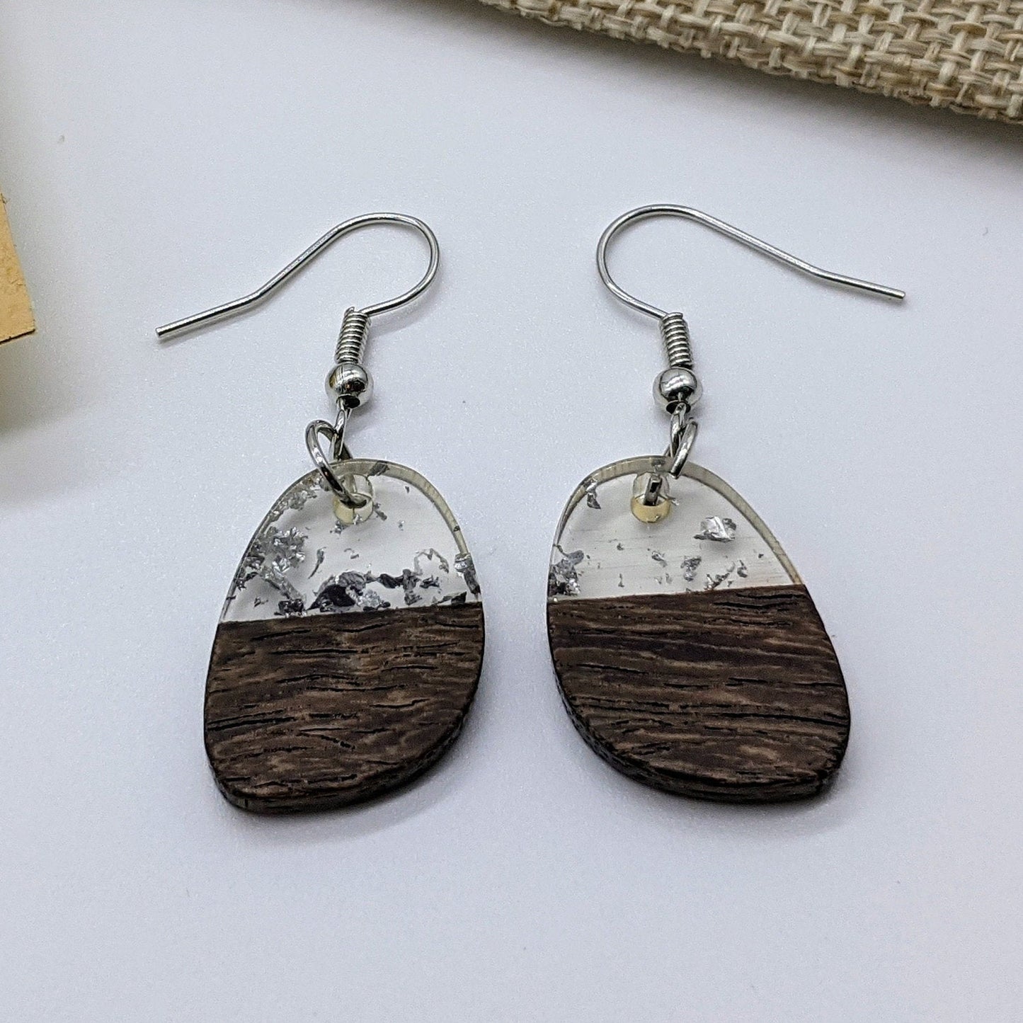 Bohemian Earrings for Fall | Natural Wood Resin Earrings | Handmade Bohemian Jewelry | Fall Jewelry | Unique Earrings