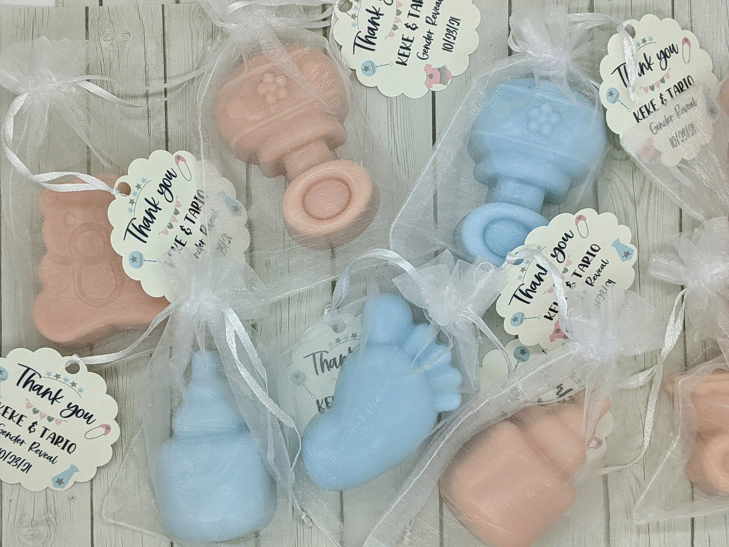 Gender Reveal Gifts | Organic Shower Favors | Gender Reveal Soaps | Gender Reveal ideas | Baby girl shower favors | Baby Boy shower favors