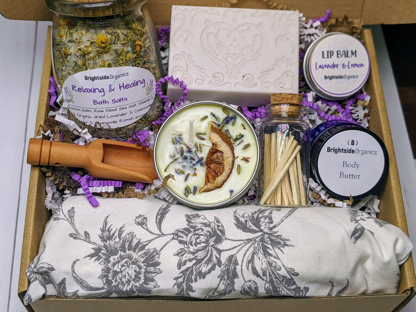 Spa Gift Box | Relaxing Lavender Gift set | Self Care Kit | Relaxation Gift Box | Gift for Her | Lavender Pamper Hamper