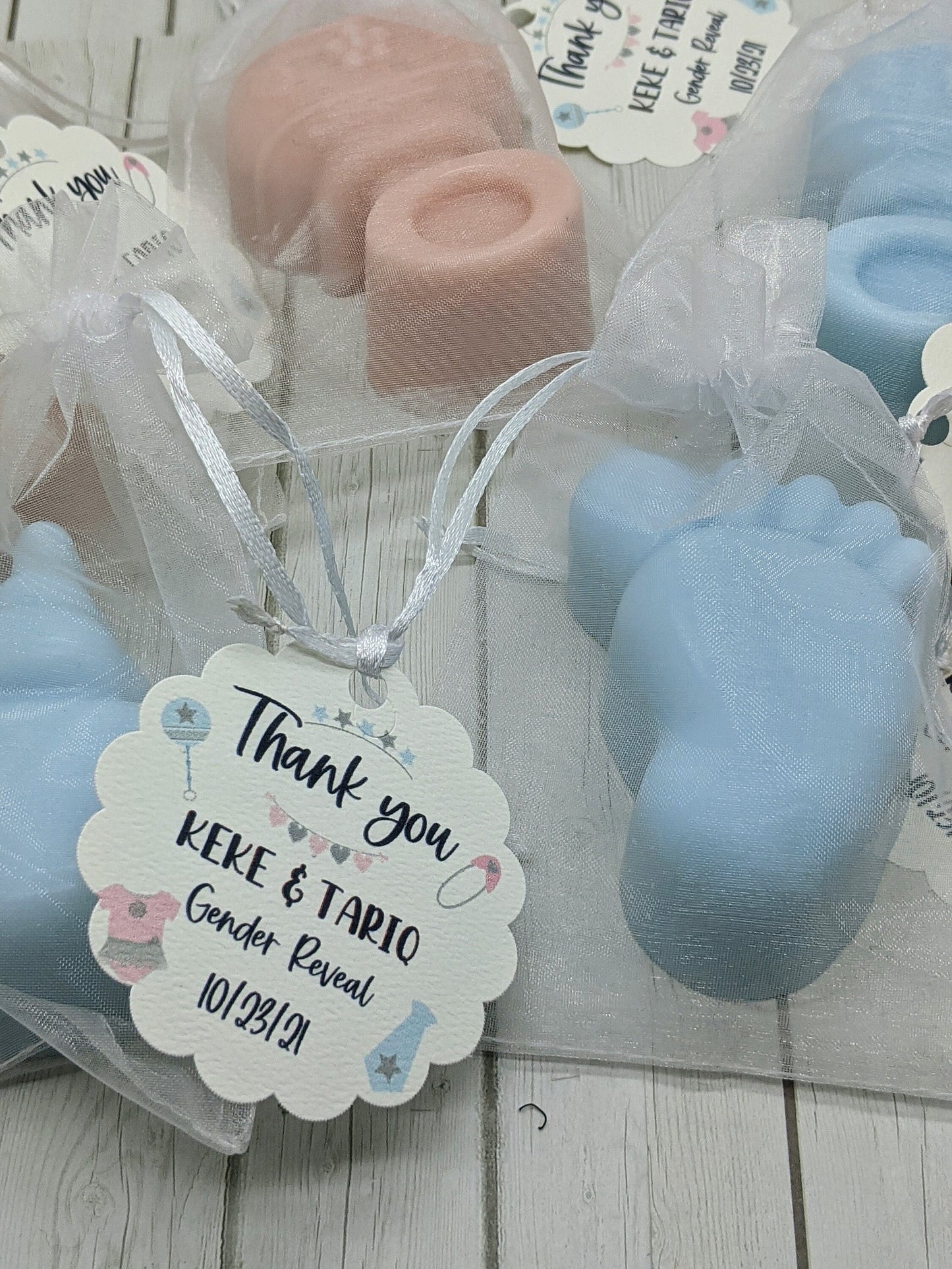 Gender Reveal Gifts | Organic Shower Favors | Gender Reveal Soaps | Gender Reveal ideas | Baby girl shower favors | Baby Boy shower favors