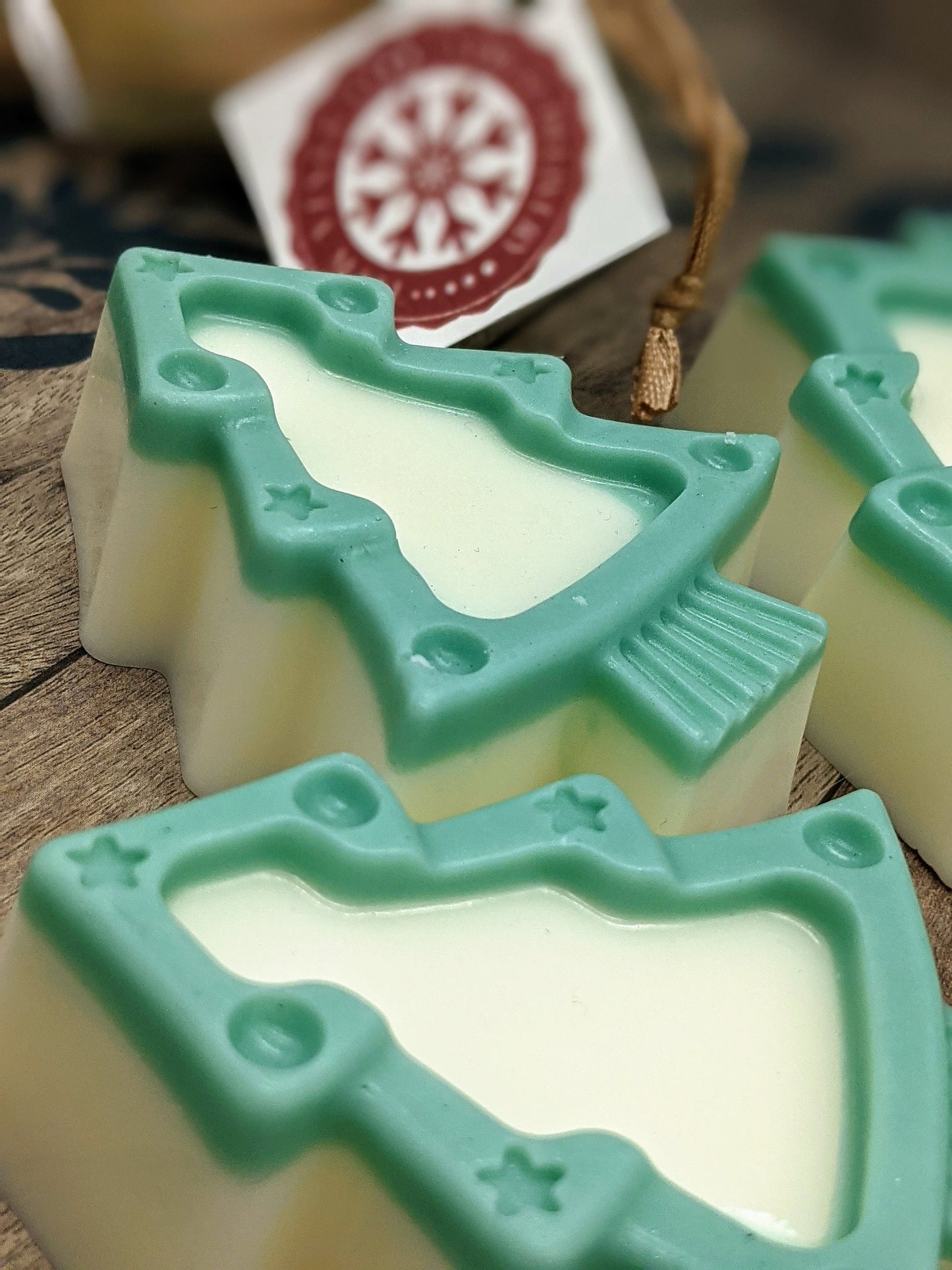 Organic Christmas Tree Soaps set of 4