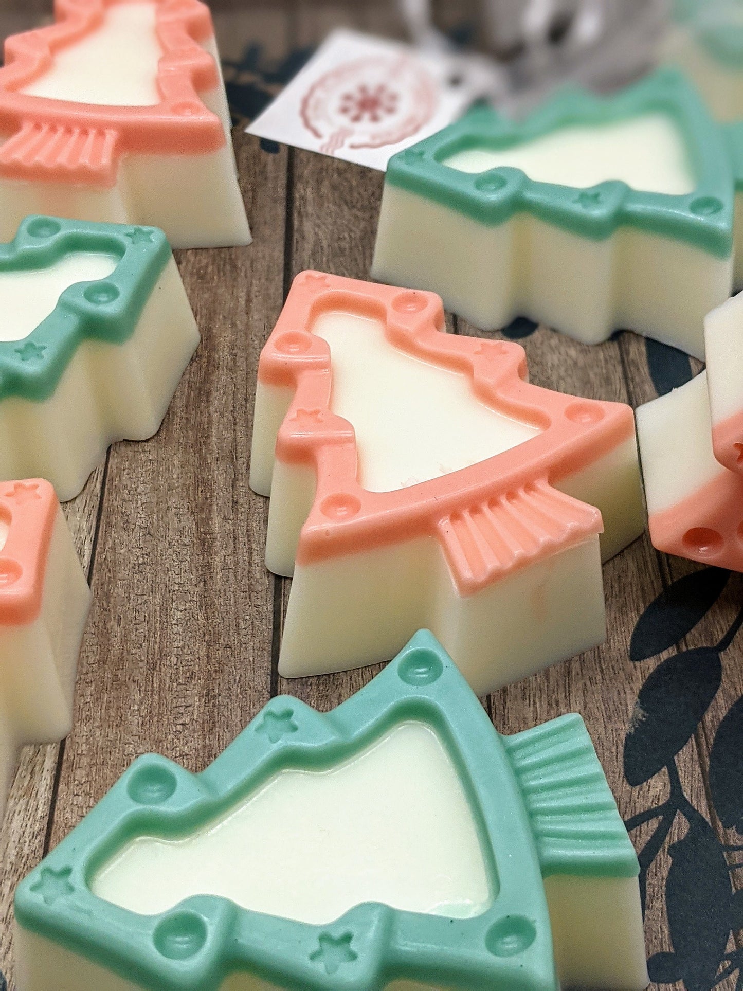 Organic Christmas Tree Soaps set of 4