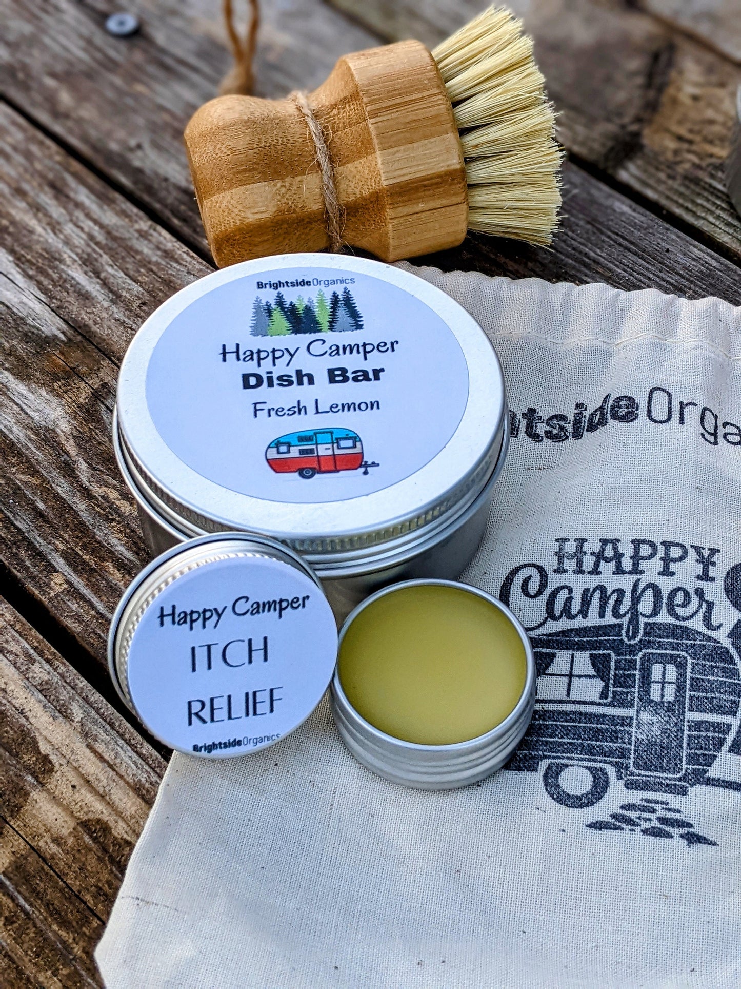 Happy Camper Travel Kit | Camping Kitchen Essentials | Camping Essentials Kit | Camper Gift set | Natural bug spray