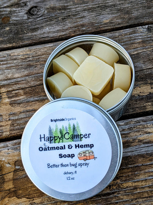 Happy Camper Go Bag | Camping Kitchen Essentials | Camping Essentials Kit | Camper Gift set | Natural bug spray & Citronella Candle