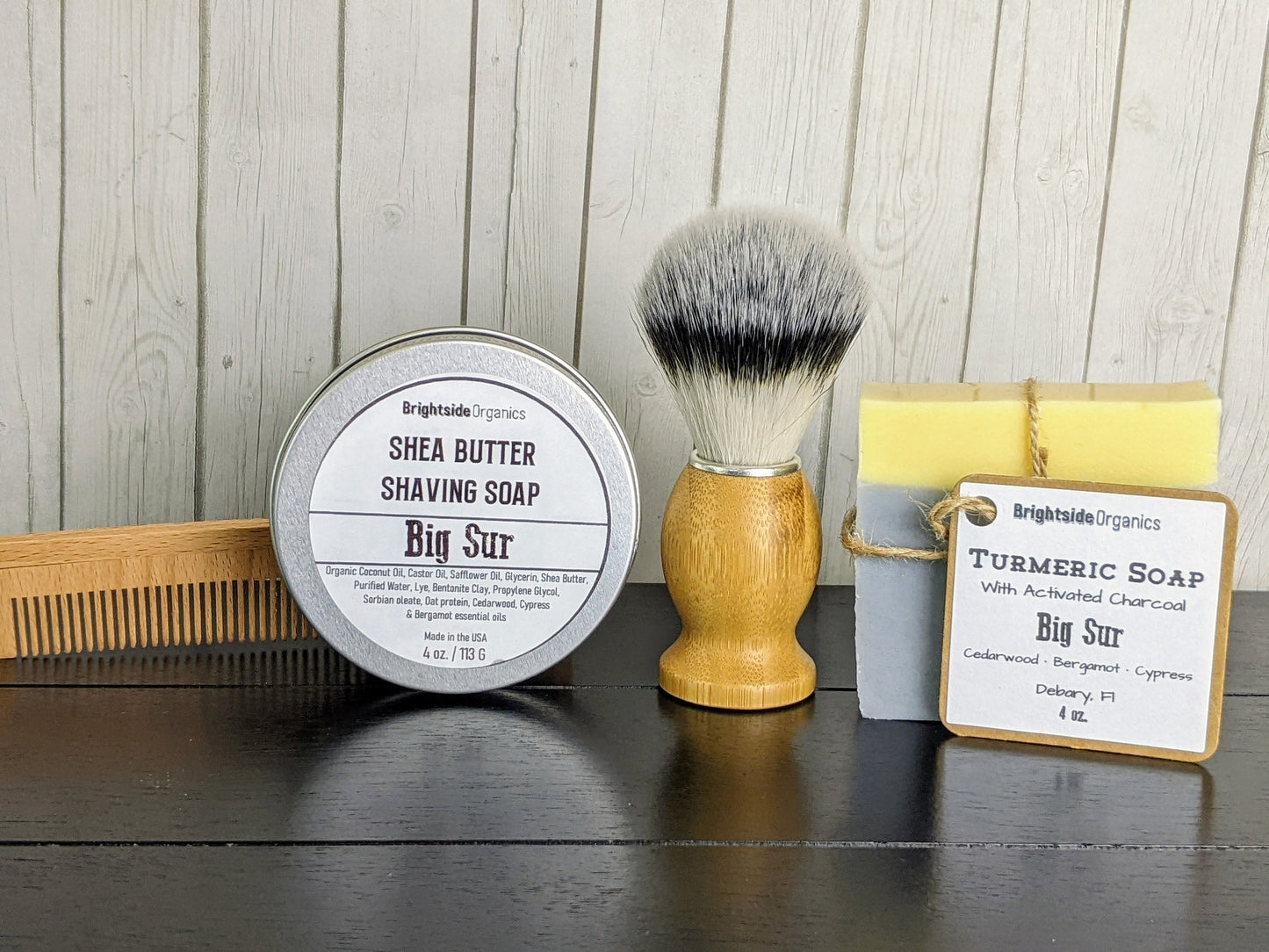 Men's Shave kit | Mens Grooming Kit | All Natural Shaving + Grooming Set for Men | Goats Milk Shave Soap | Shea Butter Shave Soap Set